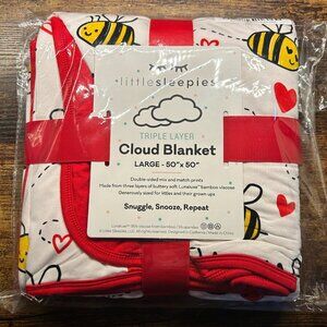 48. Little Sleepies Bee Mine Large Cloud Blanket NIB